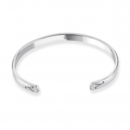 Men's Sterling Silver Bangle Lambda