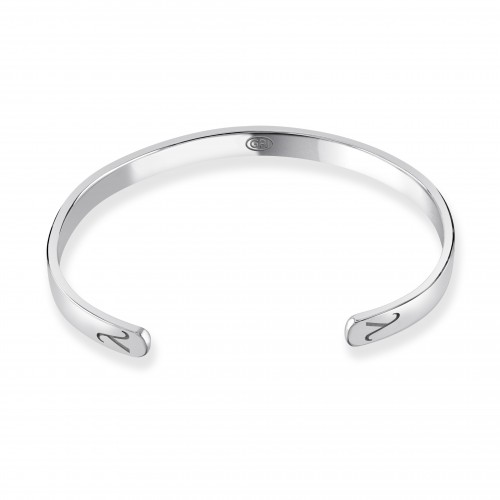 Men's Sterling Silver Bangle Lambda