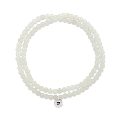 Women's Crystal Matte Rose Quartz Mala Necklace 
