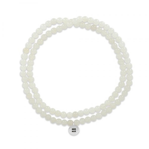 Women's Crystal Matte Rose Quartz Mala Necklace 