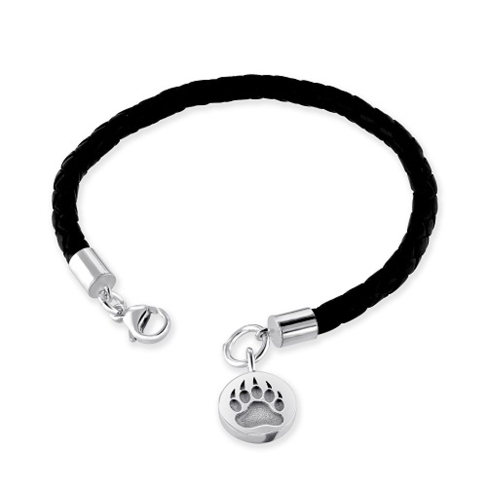 Hip-Hop Braided Leather Charm Bracelet for Men and Boys With Stainless  Steel Clasp - Walmart.com