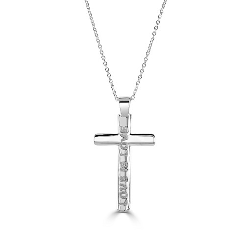 Gay Cross Necklace In Silver 