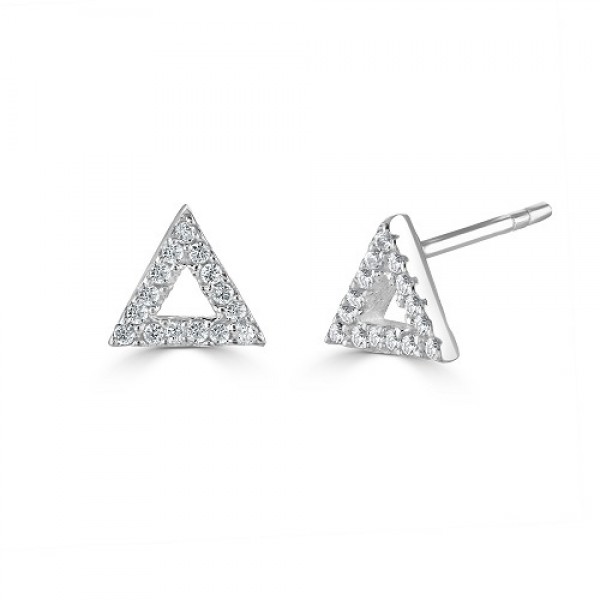 Triangle Sparkling Stud Earrings