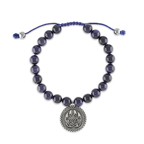 Men’s' Blue Sandstone Wrist Mala Bracelet